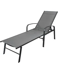 Streamdale Outdoor Patio Swimming Pool Lounge Gray Color With Pillow