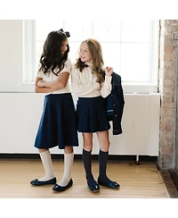 Hope & Henry Toddler Girls Short Sleeve French Schoolgirl Sweater Dress