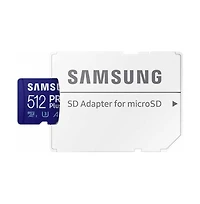 Samsung 512GB Pro Plus and Adapter MicroSDXC Memory Card