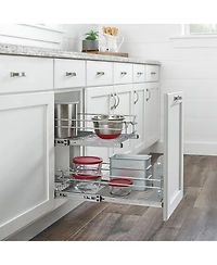 Rev-a-Shelf Kitchen Cabinet Pull Out Shelf Organizer, 9 x 22 In, 5WB2-0922CR-1