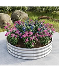 Streamdale 47.24x11.4" Tall Round Metal Garden Bed for Vegetables and Flowers