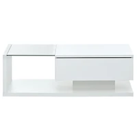 Streamdale Modernist Glass-Wood Center Table
