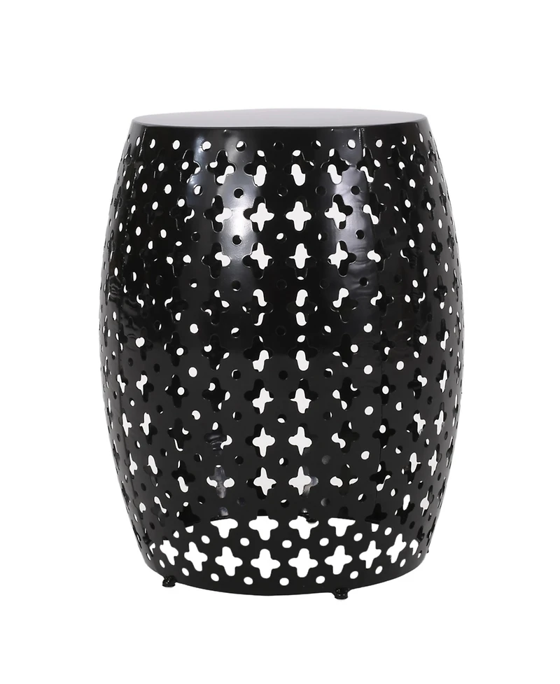 Streamdale Modern Side Table Elegant Iron Cut Design, Durable Frame, No Assembly