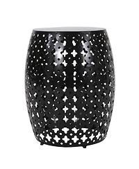 Streamdale Modern Side Table Elegant Iron Cut Design, Durable Frame, No Assembly