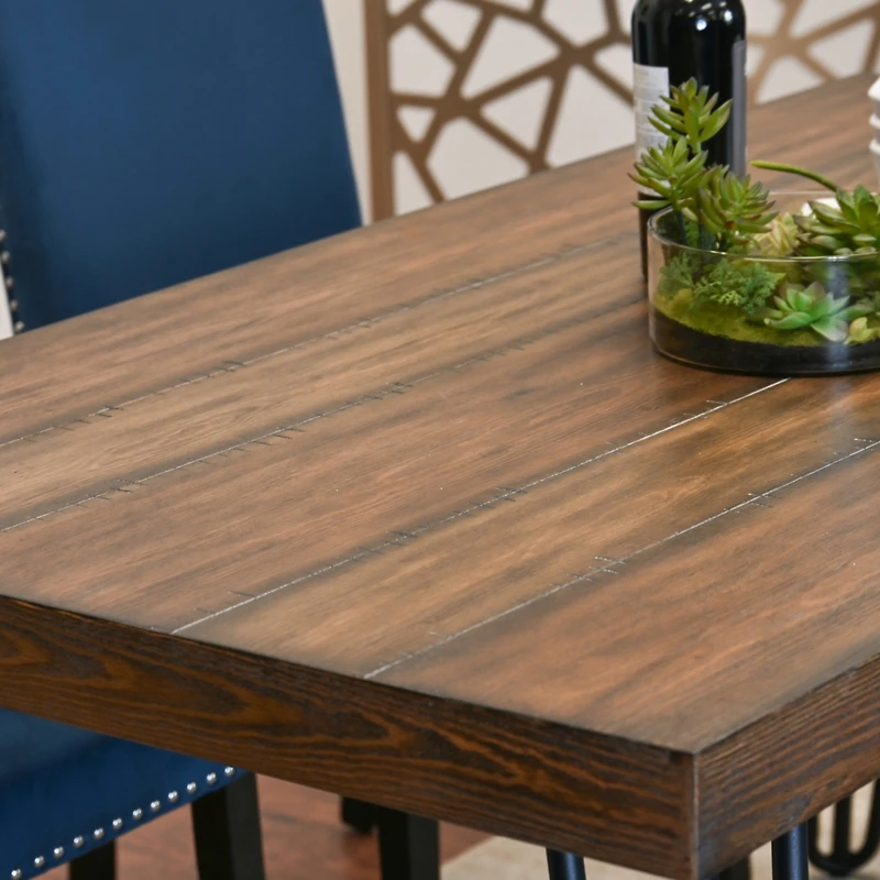 Streamdale Furniture Ashzo 5-Piece Dining Set, Hairpin Dining Table with 4 Chairs, 3 Color Options