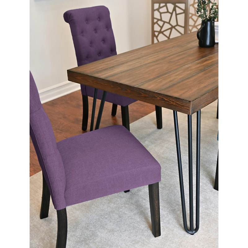 Simplie Fun 5-Piece Dining Set, Hairpin Dining Table with 4 Chairs, 4 Color Options