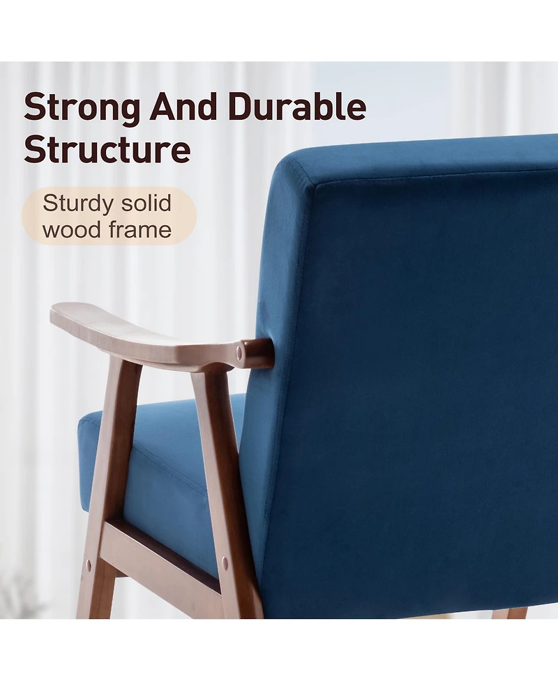 Simplie Fun Mid-Century Modern Velvet Accent Armchair Style, Comfort, and Durability