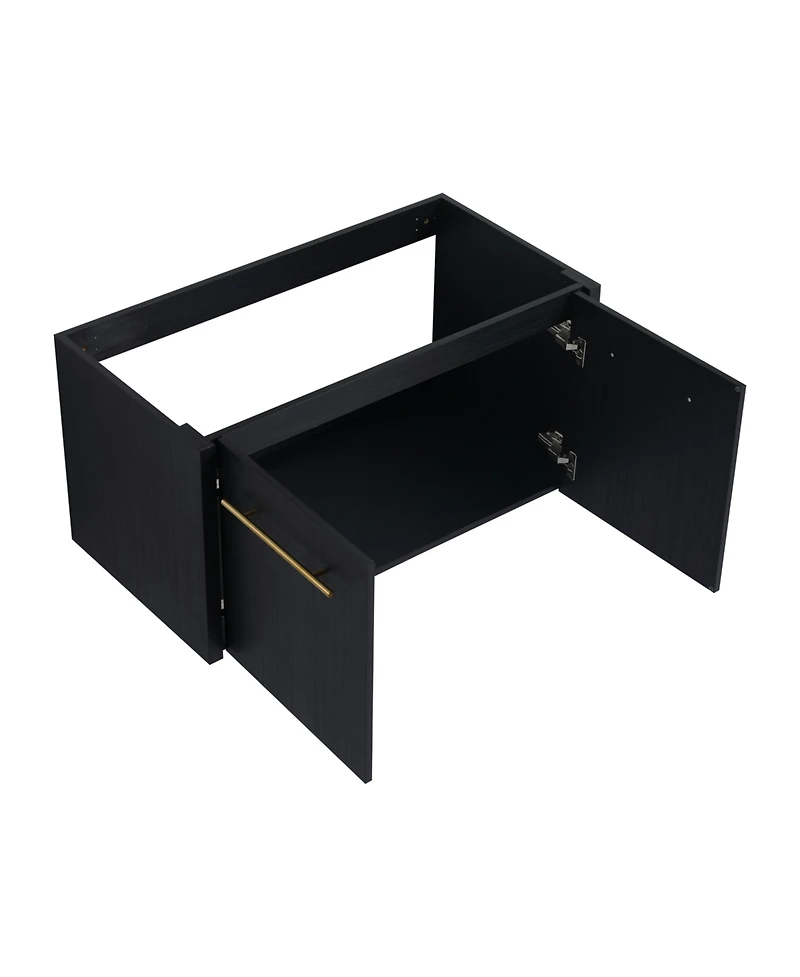 36 Inch Wall-mounted Bathroom Vanity (Only the Cabinet Body, No Top Sink