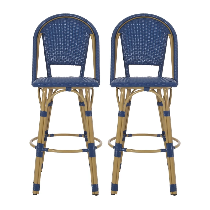 Streamdale Stylish and Durable Aluminum Barstool Set for Outdoor Enjoyment