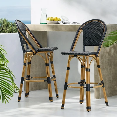 Streamdale Stylish and Durable Aluminum Barstool Set for Outdoor Enjoyment