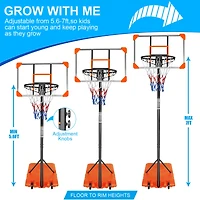 Streamdale Durable Basketball System with Adjustable Hoop for Indoor/Outdoor Play