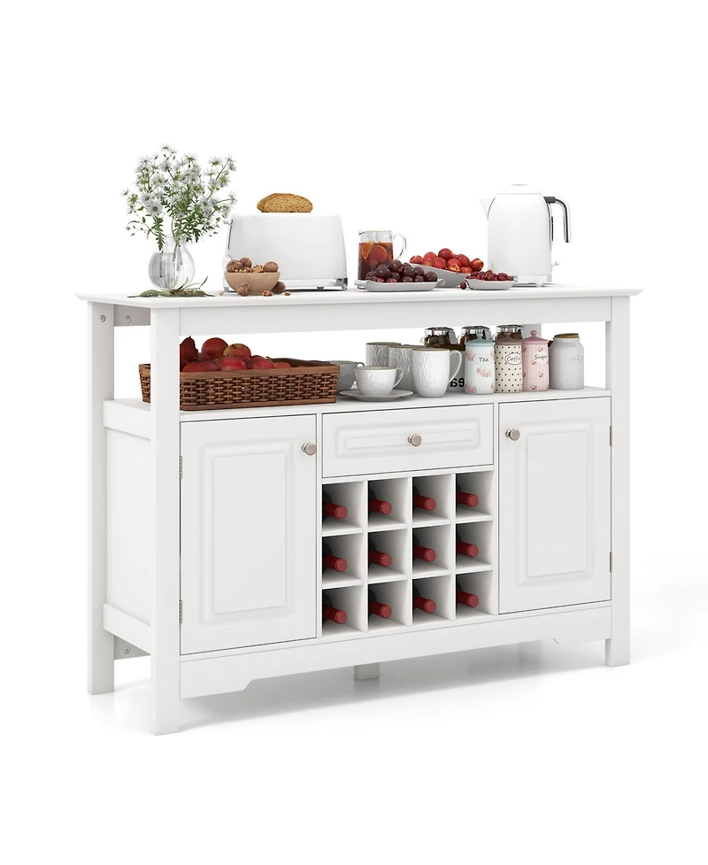 Buffet Sideboard Wine Liquor Coffee Bar Cabinet with Removable Wine Rack