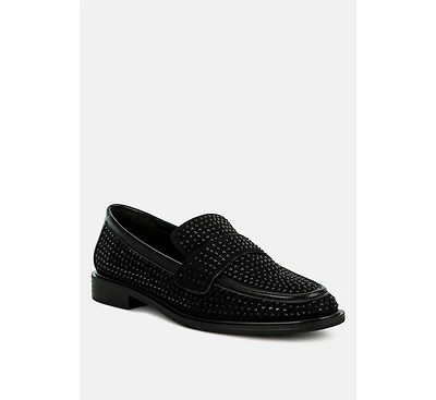 Hobbs Rhinestones Embellished Loafers