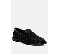 Hobbs Rhinestones Embellished Loafers