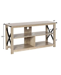 Gymax 3-Tier Tv Stand Entertainment Center for Tv's up to 55'' w/ Open Shelves