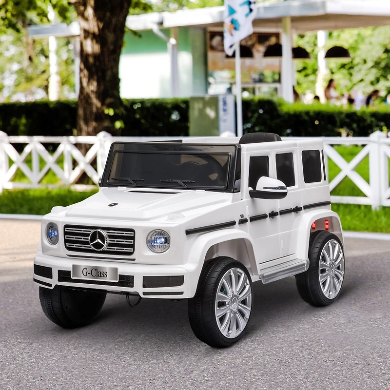 Aosom 12V Benz G500 Licensed Kids Electric Car with Remote Control,
