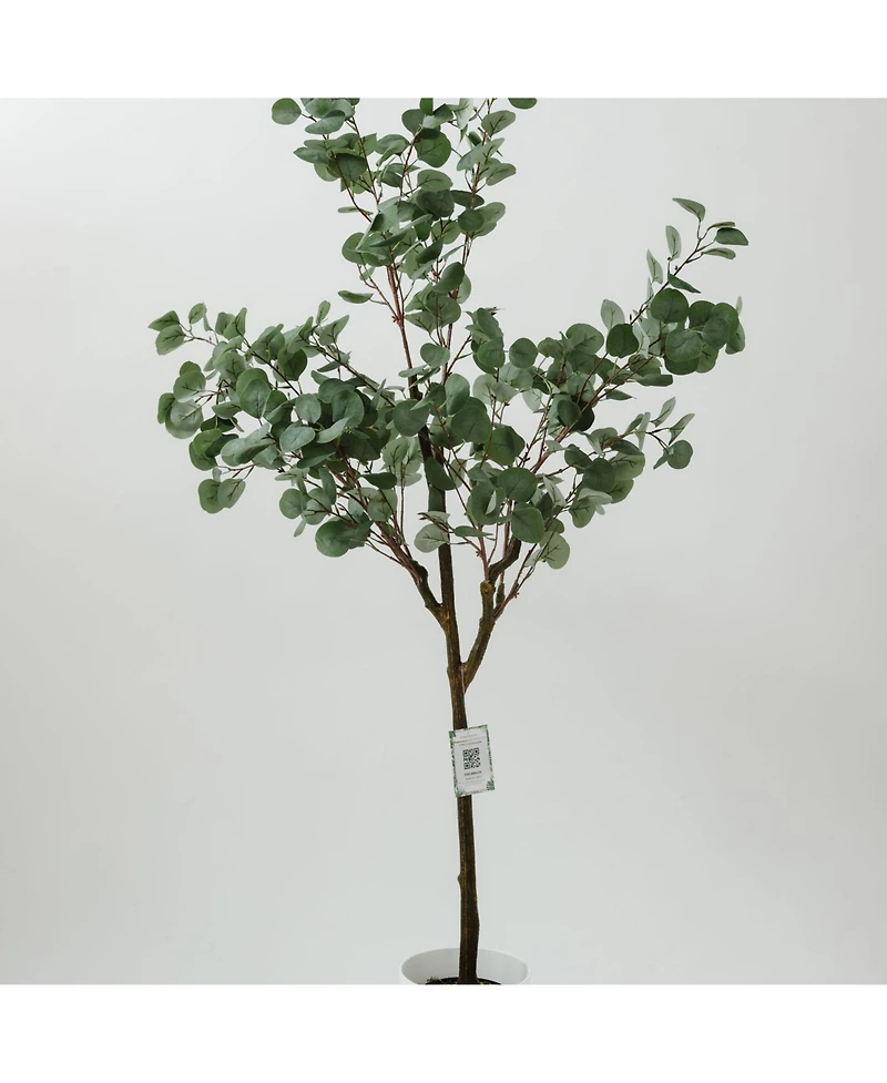 6ft Artificial Eucalyptus with Woven Seagrass Plant Basket
