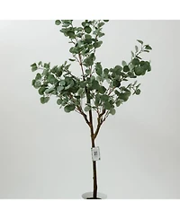 6ft Artificial Eucalyptus with Woven Seagrass Plant Basket