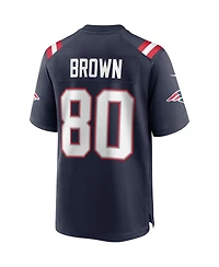 Nike Men's Troy Brown Navy New England Patriots Game Retired Player Jersey