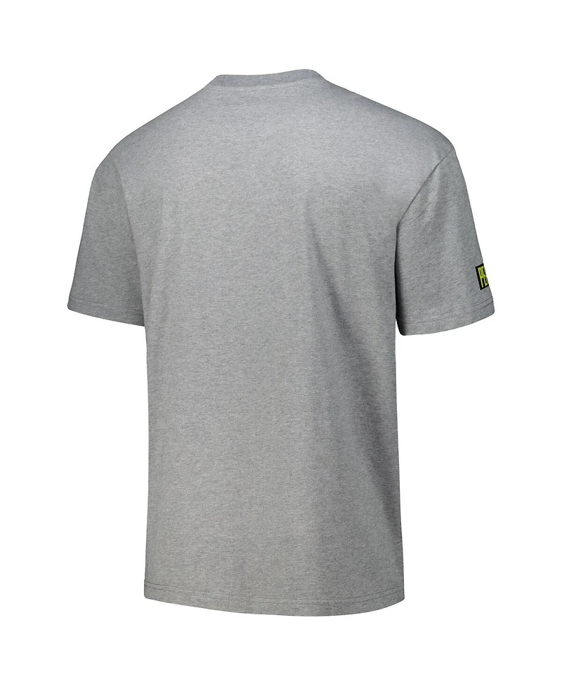 Freeze Max Men's Heather Charcoal Peanuts Snoopy Tattoo Loose Fit T-Shirt