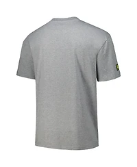 Freeze Max Men's Heather Charcoal Peanuts Snoopy Tattoo Loose Fit T-Shirt