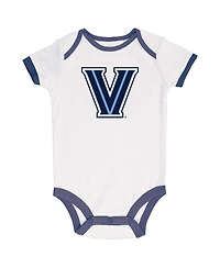 Champion Baby Boys and Girls Navy/Gray/White Villanova Wildcats 3-Pack Bodysuit Set