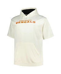 Fanatics Men's Joe Burrow Cream Cincinnati Bengals Big Tall Short Sleeve Hoodie T-Shirt