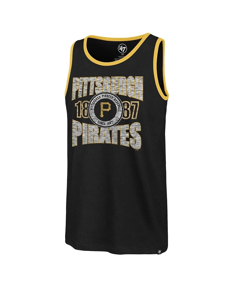 '47 Brand Men's Black Pittsburgh Pirates Upload Franklin Tank Top