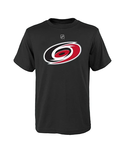 Outerstuff Big Boys and Girls Black Carolina Hurricanes Primary Logo T-Shirt