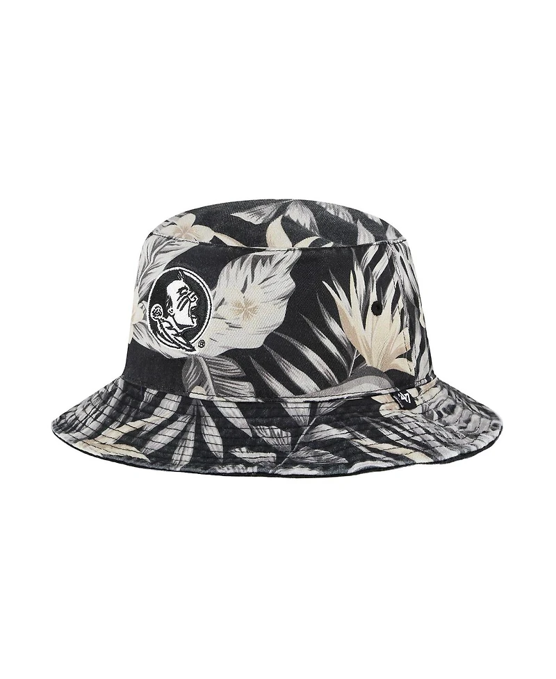'47 Brand Men's Black Florida State Seminoles Tropicalia Bucket Hat