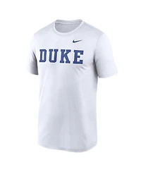 Nike Men's White Duke Blue Devils Primetime Legend Wordmark T-Shirt