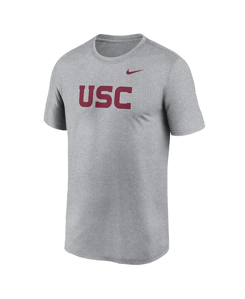 Nike Men's Heather Gray Usc Trojans Primetime Legend Wordmark T-Shirt