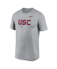 Nike Men's Heather Gray Usc Trojans Primetime Legend Wordmark T-Shirt