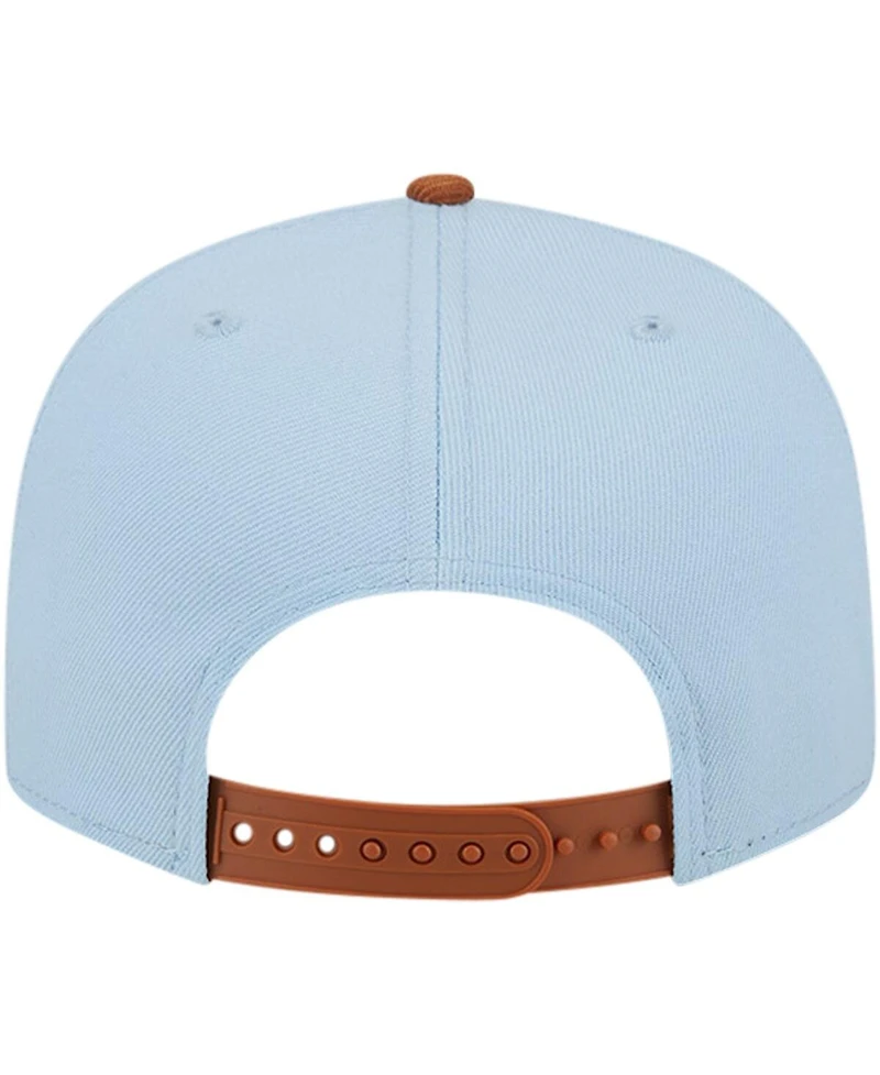 New Era Men's Light Blue/Brown Brooklyn Nets 2-Tone Color Pack 9FIFTY Snapback Hat