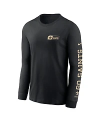 Nike Men's Black New Orleans Saints All Out Long Sleeve T-Shirt