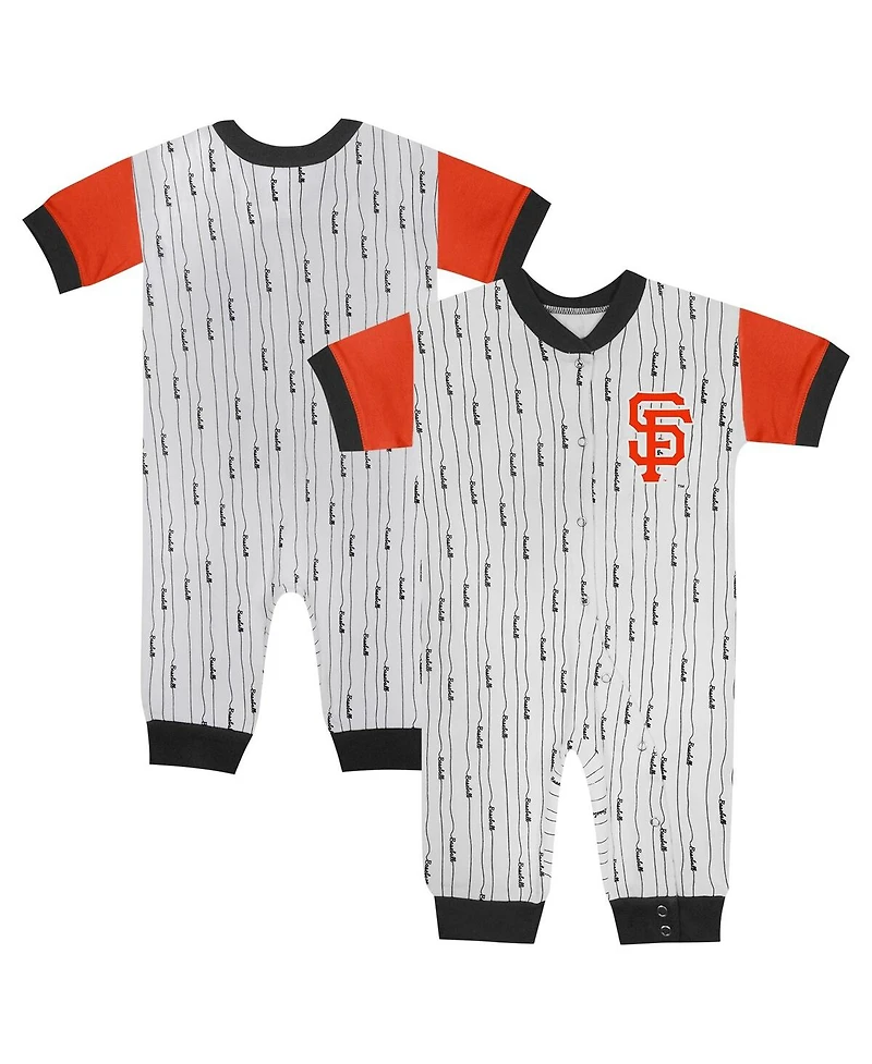 Outerstuff Baby Boys and Girls White San Francisco Giants Logo Best Series Full-Snap Jumper