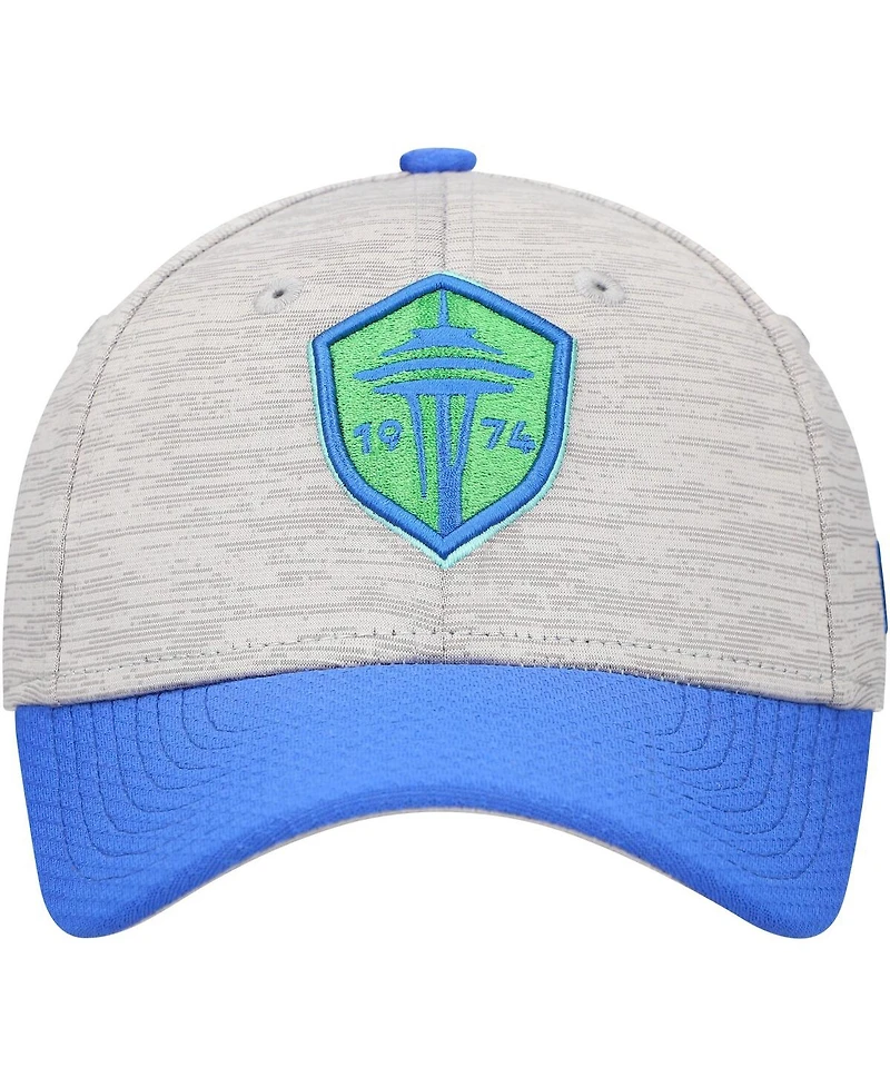 New Era Big Boys and Girls Gray/Blue Seattle Sounders Fc Active 9FORTY Adjustable Hat
