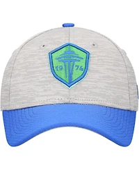 New Era Big Boys and Girls Gray/Blue Seattle Sounders Fc Active 9FORTY Adjustable Hat