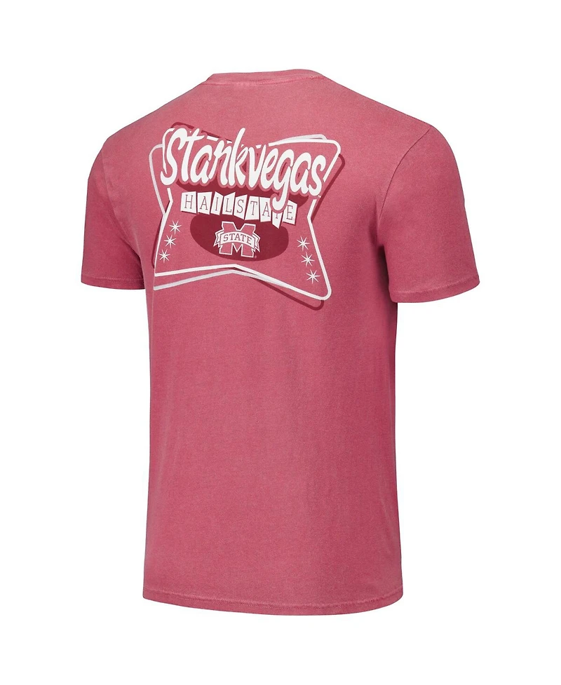 Image One Men's and Women's Maroon Mississippi State Bulldogs Hyper Local Vegas Signage T-Shirt