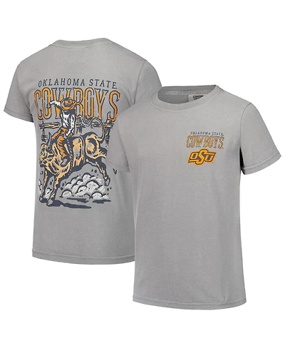 Image One Big Boys and Girls Gray Oklahoma State Cowboys Hyperlocal Comfort Colors T-Shirt