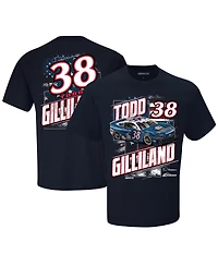 Checkered Flag Sports Men's Navy Todd Gilliland Quincy Compressors Patriotic Car T-Shirt