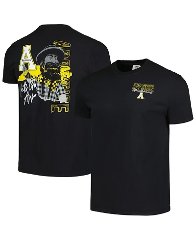 Image One Men's Black Appalachian State Mountaineers Hyperlocal Comfort Colors T-Shirt