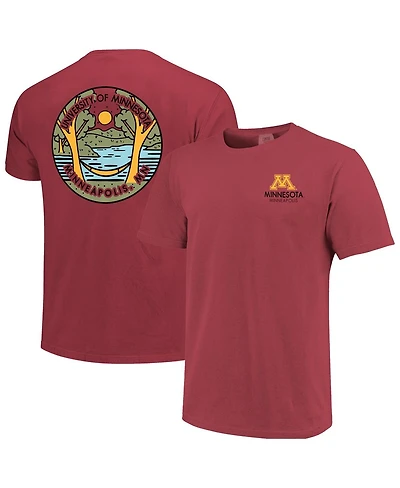 Image One Men's and Women's Maroon Minnesota Golden Gophers Scenic Comfort Colors T-Shirt