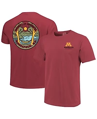 Image One Men's and Women's Maroon Minnesota Golden Gophers Scenic Comfort Colors T-Shirt