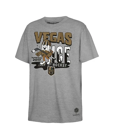 Mitchell & Ness Big Boys and Girls Gray Vegas Golden Knights Popsicle T-Shirt