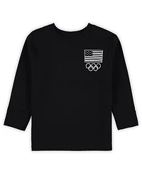 Outerstuff Toddler Black Team Usa Flag Rings Long Sleeve T-Shirt