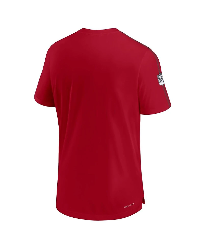 Nike Men's Red Tampa Bay Buccaneers 2024 Sideline Coach Uv Performance T-Shirt