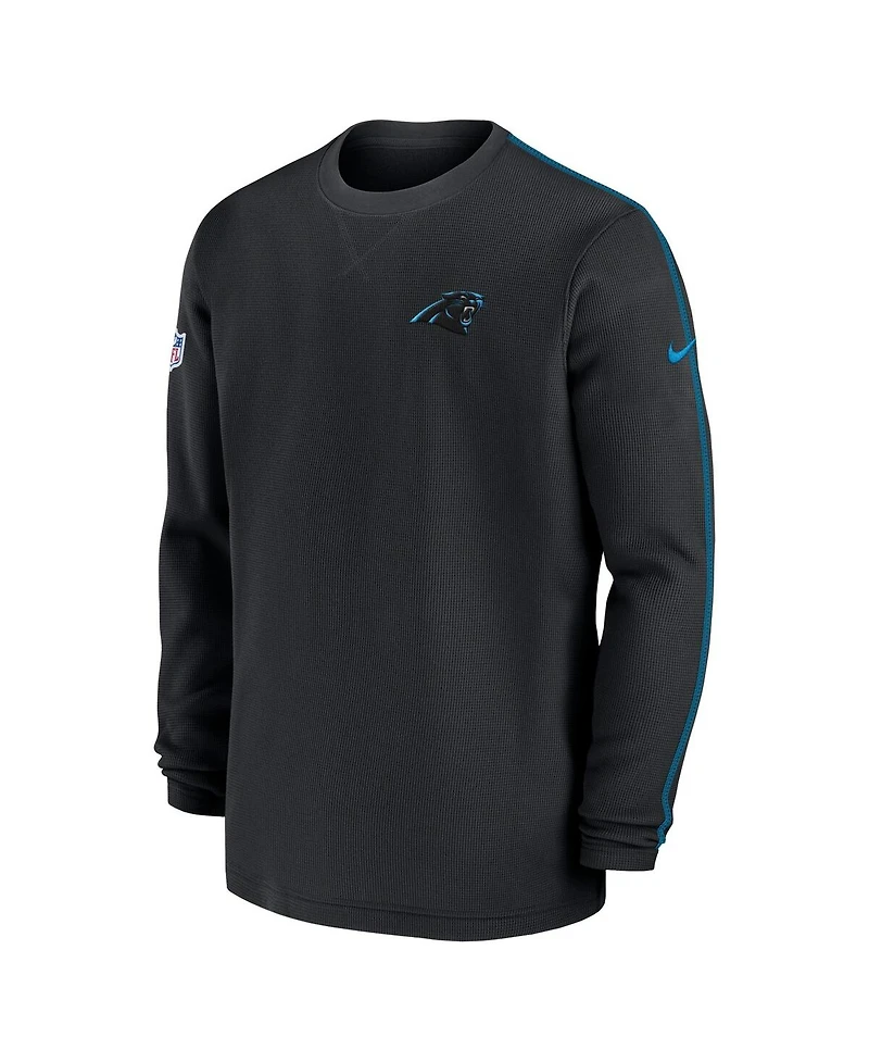 Nike Men's Black Carolina Panthers 2024 Sideline Coaches Long Sleeve Top