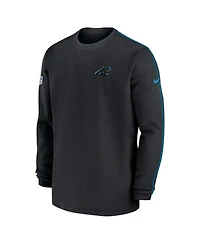 Nike Men's Black Carolina Panthers 2024 Sideline Coaches Long Sleeve Top
