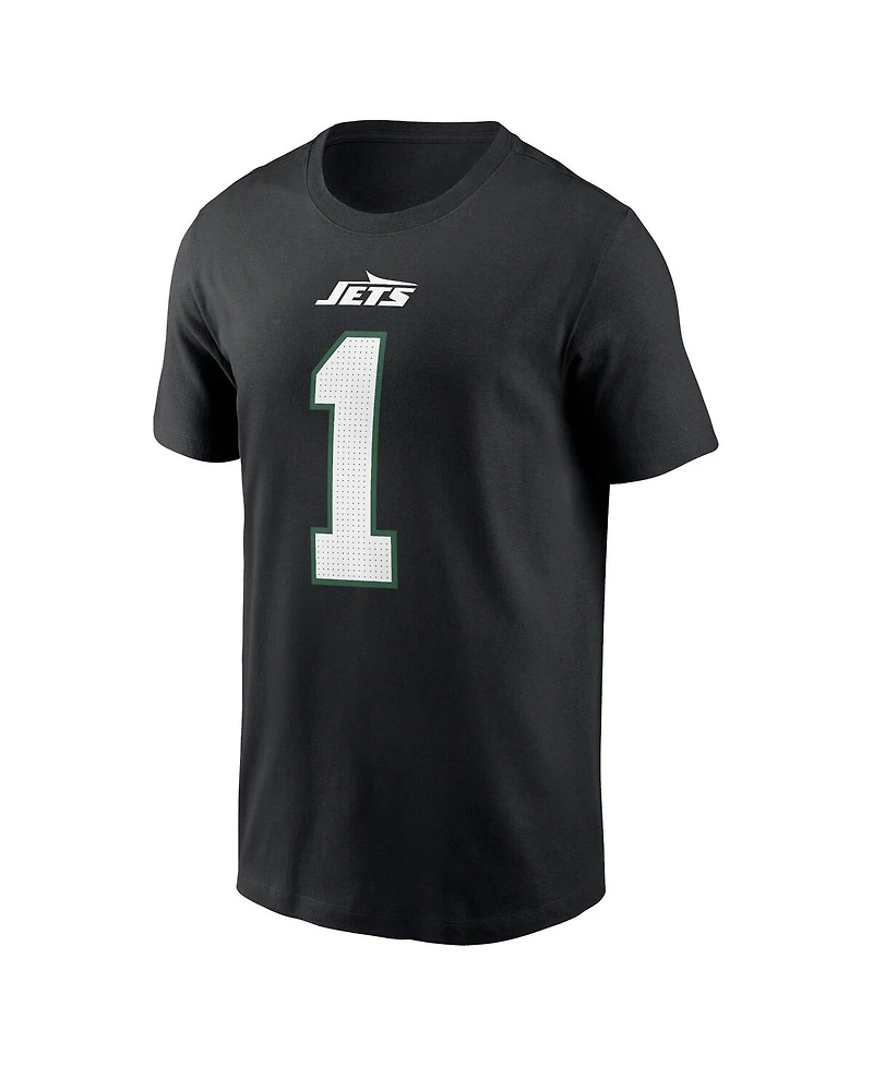 Nike Men's Ahmad Sauce Gardner Black New York Jets Name Number T-Shirt